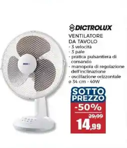Happy Casa Dictrolux ventilatore da tavolo offerta