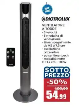 Happy Casa Dictrolux ventilatore a torre offerta