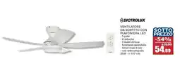 Happy Casa Dictrolux ventilatore da soffitto con plafoniera LED offerta