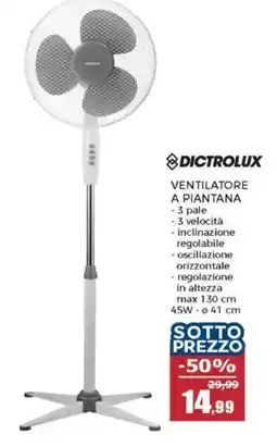 Happy Casa Dictrolux ventilatore a piantana offerta