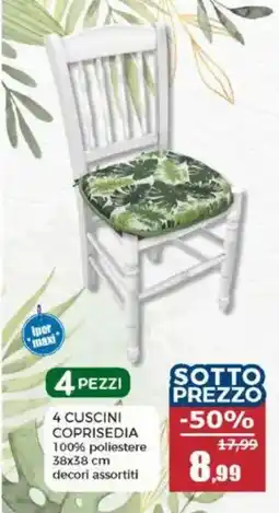 Happy Casa 4 cuscini coprisedia offerta