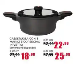 Happy Casa Casseruola con 2 manici e coperchio in vetro Ø 20 cm offerta
