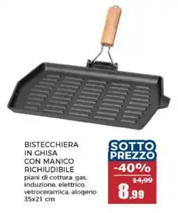 Happy Casa Bistecchiera in chisa con manico richiudibile offerta