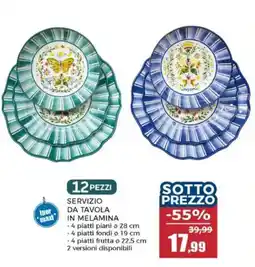 Happy Casa Servizio da tavola in melamina offerta