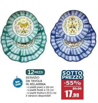 Happy Casa Servizio da tavola in melamina offerta