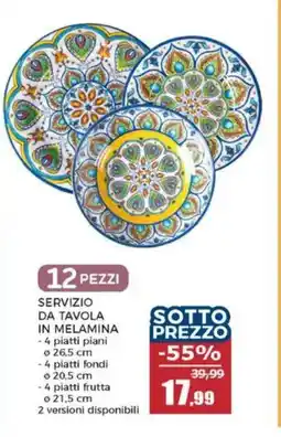 Happy Casa Servizio da tavola in melamina offerta