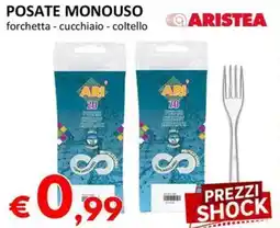 Milano Home Aristea posate monouso forchetta offerta