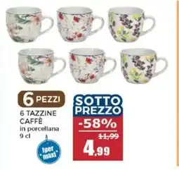 Happy Casa 6 pezzi caffè offerta