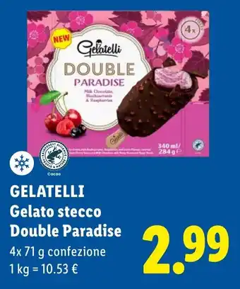 GELATELLI Gelato stecco Double Paradise