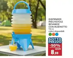 Happy Casa Dispenser pieghevole bevande con rubinetto offerta