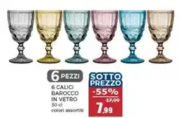 Happy Casa 6 calici barocco in vetro offerta