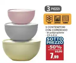 Happy Casa 3 contenitori con coperchio offerta