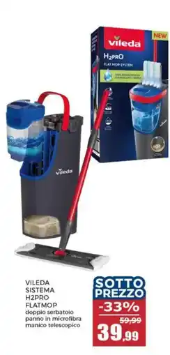 Happy Casa Vileda sistema H2PRO flatmop offerta
