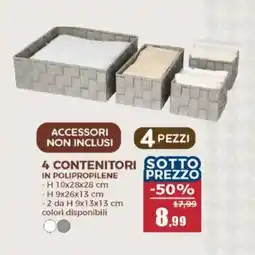 Happy Casa 4 contenitori in polipropilene offerta