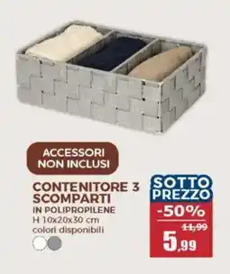 Happy Casa Contenitore 3 sotto scomparti offerta