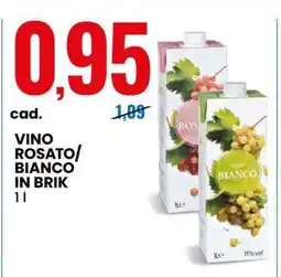 Eurospin VINO ROSATO/BIANCO IN BRIK offerta