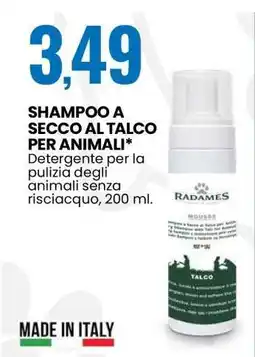 Eurospin SHAMPOO A SECCO AL TALCO PER ANIMALI offerta