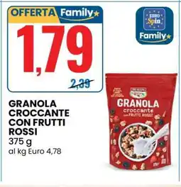 Eurospin GRANOLA CROCCANTE CON FRUTTI ROSSI offerta