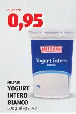 ALDI MILSANI YOGURT INTERO BIANCO offerta