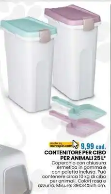 Eurospin CONTENITORE PER CIBO PER ANIMALI 25 L offerta