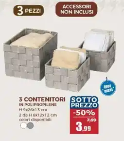 Happy Casa 3 contenitori in polipropilene offerta