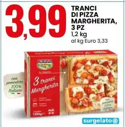 Eurospin TRANCI DI PIZZA MARGHERITA, 3 PZ offerta