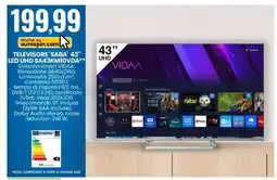 Eurospin TELEVISORE 'SABA' 43 LED UHD SA43KMIVODAA offerta