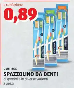 ALDI DENTITEX SPAZZOLINO DA DENTI offerta