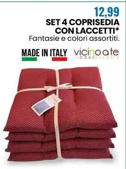 Eurospin SET 4 COPRISEDIA CON LACCETTI offerta