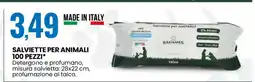 Eurospin SALVIETTE PER ANIMALI 100 PEZZI offerta