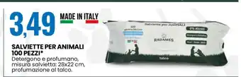 Eurospin SALVIETTE PER ANIMALI 100 PEZZI offerta