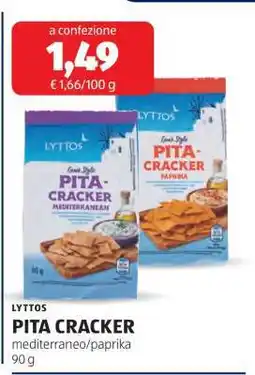 ALDI LYTTOS PITA CRACKER offerta