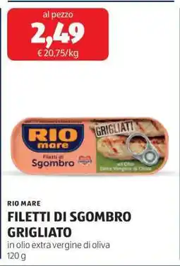 ALDI RIO MARE FILETTI DI SGOMBRO GRIGLIATO offerta