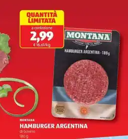 ALDI MONTANA HAMBURGER ARGENTINA offerta