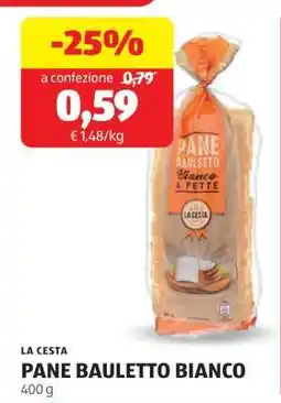 ALDI LA CESTA PANE BAULETTO BIANCO offerta