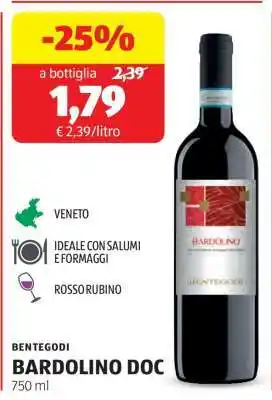 ALDI BENTEGODI BARDOLINO DOC offerta