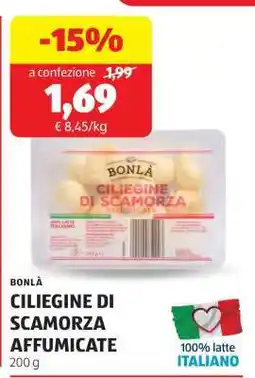 ALDI BONLÀ CILIEGINE DI SCAMORZA AFFUMICATE offerta
