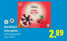 Lidl GELATELLI Cono gelato offerta