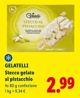 Lidl GELATELLI Stecco gelato al pistacchio offerta