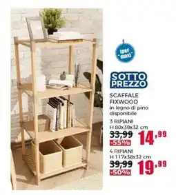 Happy Casa Scaffale fixwood 3 ripiani offerta