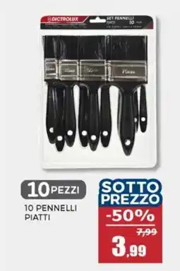 Happy Casa 10 pennelli piatti offerta