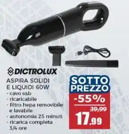 Happy Casa Dictrolux aspira solidi e liquidi 60W offerta