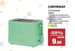 Happy Casa Dictrolux tostapane 760W offerta