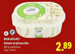 Lidl BON GELATI Gelato al pistacchio offerta