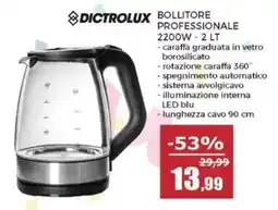 Happy Casa Dictrolux bollitore professionale 2200W offerta