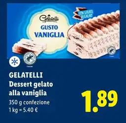 Lidl GELATELLI Dessert gelato alla vaniglia offerta