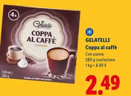 Lidl GELATELLI Coppa al caffè Con panna offerta