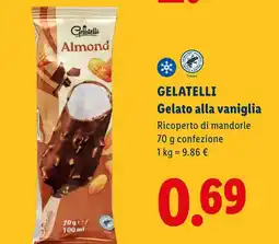 Lidl GELATELLI Gelato alla vaniglia Ricoperto di mandorle offerta