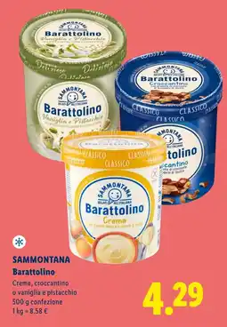 Lidl SAMMONTANA Barattolino Creme, croccantino o vaniglia e pistacchio offerta