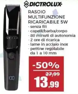 Happy Casa Dictrolux rasoio multifunzione ricaricabile 5W offerta